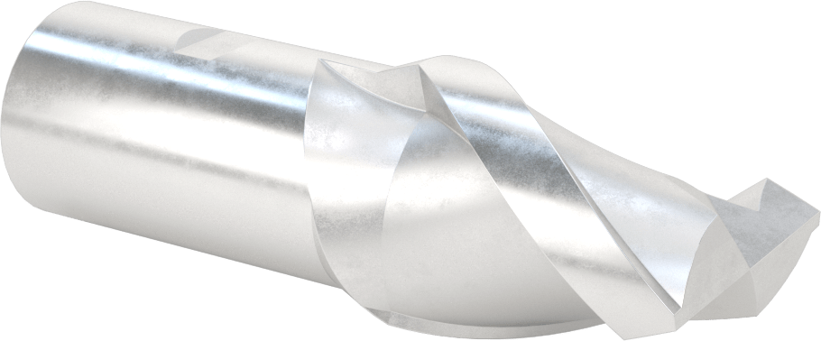 Alüminyum için Yüksek Hızlı Çelik Kare Uçlu Freze, Pirinç ve Bronz, Kaplamasız, 2 Yiv, 1-1/2" Freze Çapı, 4-1/2" Toplam Uzunluk