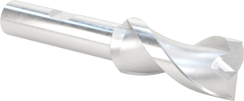 Alüminyum için Yüksek Hızlı Çelik Kare Uçlu Freze, Pirinç ve Bronz, Kaplamasız, 2 Yiv, 3/4" Freze Çapı, 3-5/8" Toplam Uzunluk