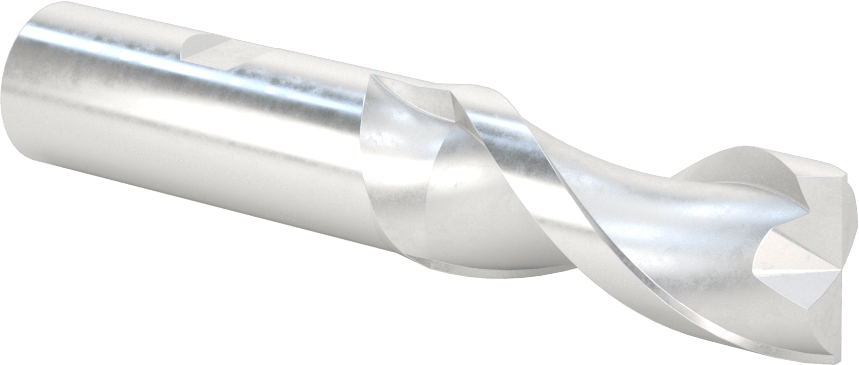 Alüminyum için Yüksek Hızlı Çelik Kare Uçlu Freze, Pirinç ve Bronz, Kaplamasız, 2 Yiv, 13/16" Freze Çapı, 4-1/8" Toplam Uzunluk