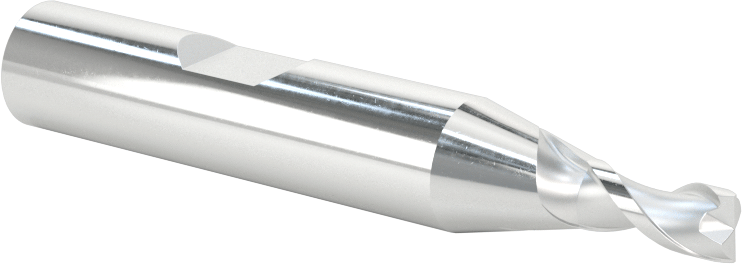 Alüminyum için Yüksek Hızlı Çelik Kare Uçlu Freze, Pirinç ve Bronz, Kaplamasız, 2 Yiv, 3/16" Freze Çapı, 2-5/16" Toplam Uzunluk