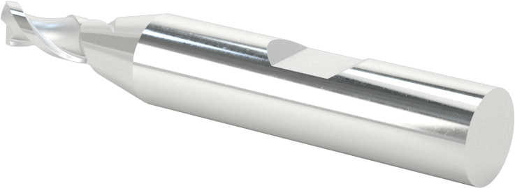 Alüminyum için Yüksek Hızlı Çelik Kare Uçlu Freze, Pirinç ve Bronz, Kaplamasız, 2 Yiv, 3/16" Freze Çapı, 2-5/16" Toplam Uzunluk