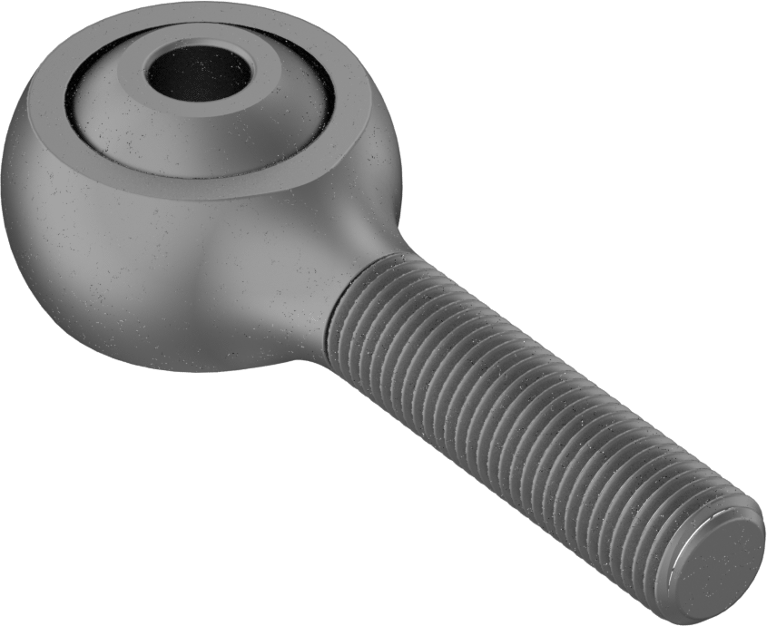 Yüksek Hızlı Bilyalı Rulman Çubuk Ucu, Büyük Boy Şaftlı, 7/16"-20 Diş, 5/16" ID