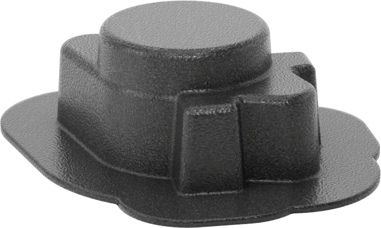 Rulman Koruyucu, İki Cıvatalı Montajlı Rulman için, 5-1/8" x 3", Siyah, ABS