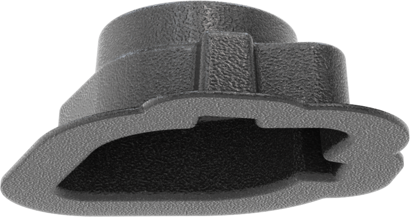 Rulman Koruyucu, İki Cıvatalı Montajlı Rulman için, 6-3/8" x 4", Siyah, ABS