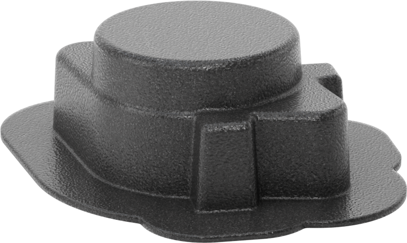 Rulman Koruyucu, İki Cıvatalı Montajlı Rulman için, 6-3/8" x 4", Siyah, ABS