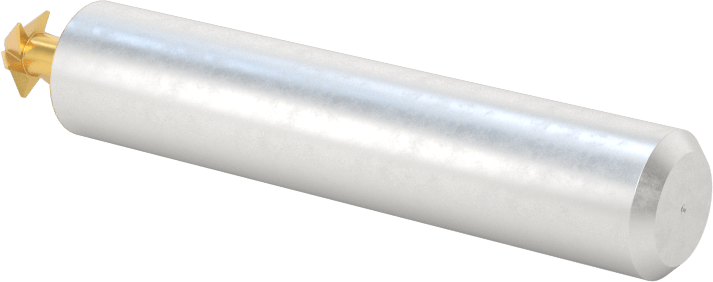 Yüksek Hızlı Çelik Pah Kırma Uçlu Freze, TiN Kaplamalı, 45 Derece Kesme Açısı, 1/4" Freze Çapı