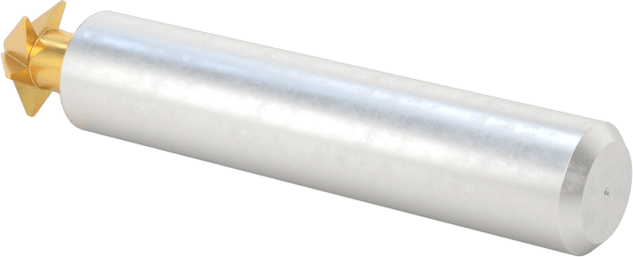 Yüksek Hızlı Çelik Pah Kırma Uçlu Freze, TiN Kaplamalı, 45 Derece Kesme Açısı, 3/8" Freze Çapı