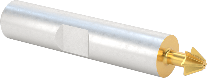 Yüksek Hızlı Çelik Pah Kırma Uçlu Freze, TiN Kaplamalı, 60 Derece Kesme Açısı, 1/4" Freze Çapı