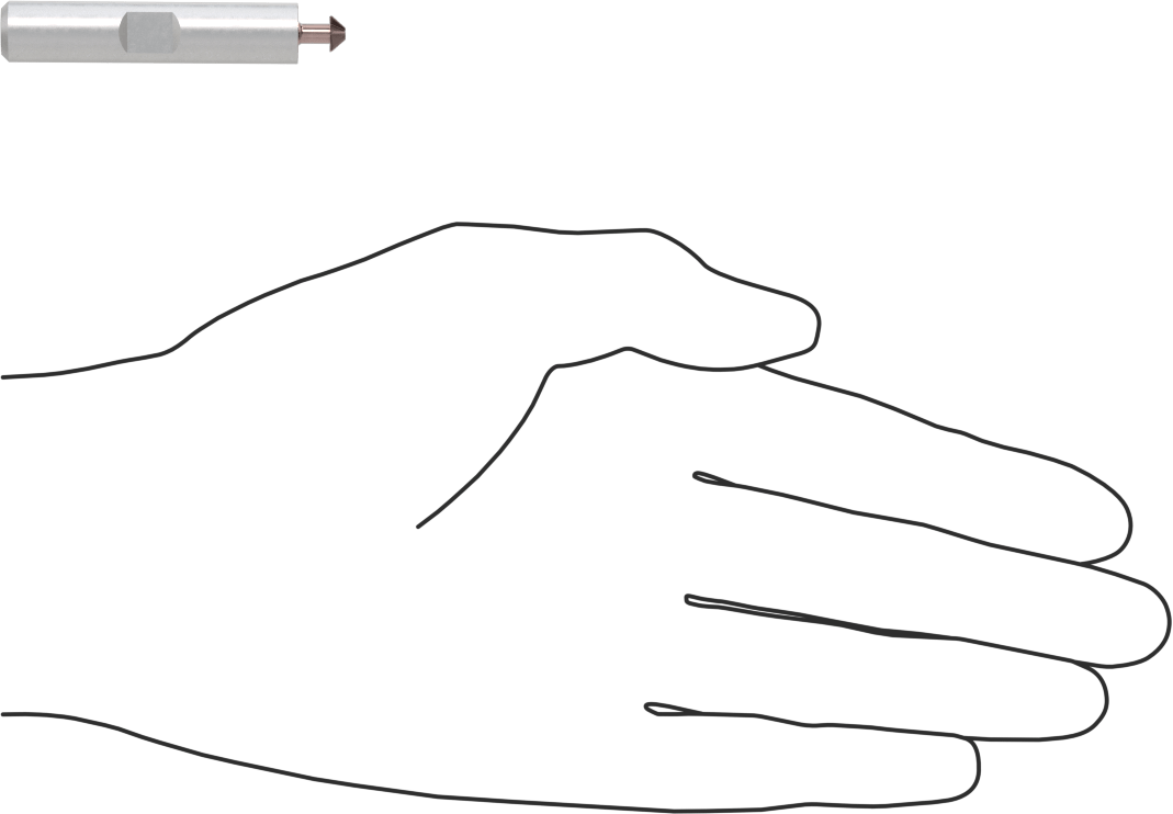 Yüksek Hızlı Çelik Pah Kırma Uçlu Freze, TiCN Kaplamalı, 45 Derece Kesme Açısı, 1/4" Freze Çapı
