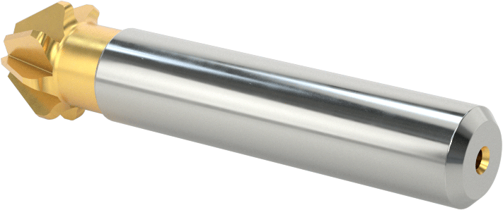 Yüksek Hızlı Çelik Pah Kırma Uçlu Freze, TiN Kaplamalı, 60 Derece Kesme Açısı, 1/2" Freze Çapı