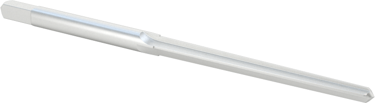 Konik Pimli Delikler için Kare Şaftlı Rayba, Düz Yiv, 0,0966“ x 0,0719” Rayba Çapı