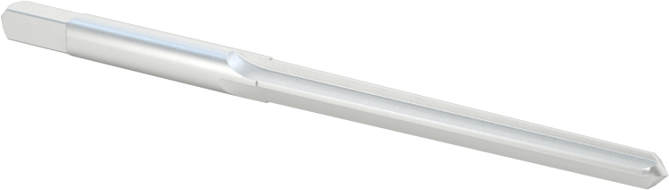 Konik Pimli Delikler için Kare Şaftlı Rayba, Düz Yiv, 0,1302“ x 0,1029” Rayba Çapı
