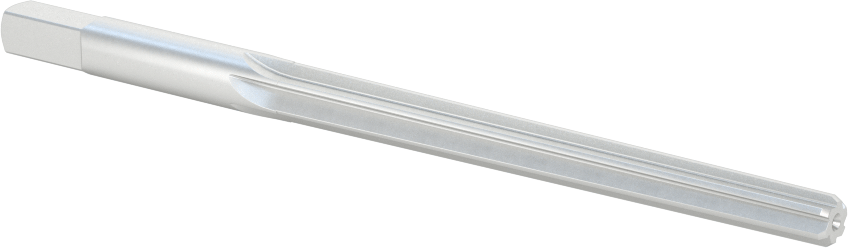 Konik Pimli Delikler için Kare Şaftlı Rayba, Düz Yiv, 0,2294“ x 0,1813” Rayba Çapı