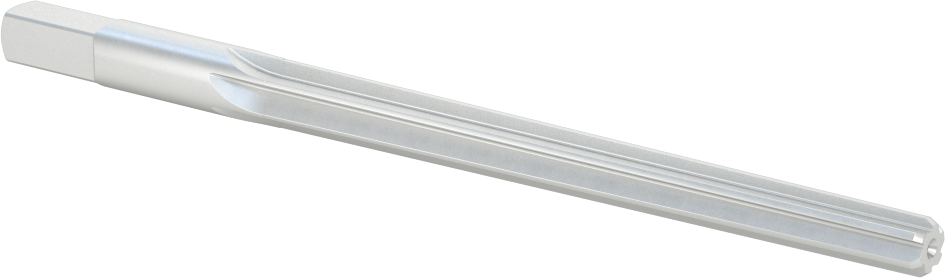 Konik Pimli Delikler için Kare Şaftlı Rayba, Düz Yiv, 0,3540“ x 0,2773” Rayba Çapı