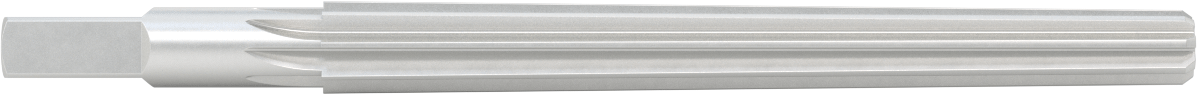 Konik Pimli Delikler için Kare Şaftlı Rayba, Düz Yiv, 0,7216“ x 0,5799” Rayba Çapı