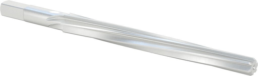 Konik Pimli Delikler için Kare Şaftlı Rayba, Spiral Yiv, 0,5050 inç x 0,3971 inç Rayba Çapı