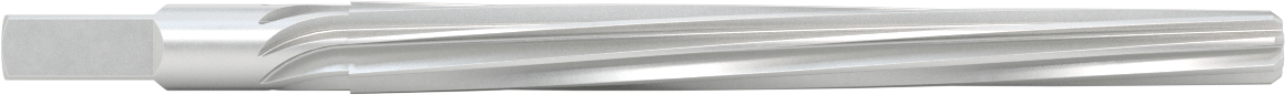 Konik Pimli Delikler için Kare Şaftlı Rayba, Spiral Yiv, 0,6066 inç x 0,4805 inç Rayba Çapı