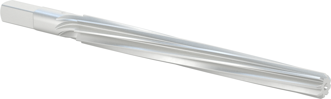 Konik Pimli Delikler için Kare Şaftlı Rayba, Spiral Yiv, 0,7216“ x 0,5799” Rayba Çapı