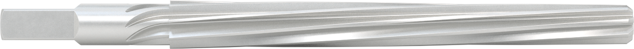 Konik Pimli Delikler için Kare Şaftlı Rayba, Spiral Yiv, 0,8780“ x 0,7060” Rayba Çapı