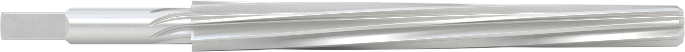 Konik Pimli Delikler için Kare Şaftlı Rayba, Spiral Yiv, 1,0500“ x 0,8420” Rayba Çapı