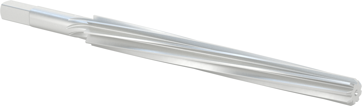 Konik Pimli Delikler için Kare Şaftlı Rayba, Spiral Yiv, 1,0500“ x 0,8420” Rayba Çapı