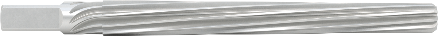 Konik Pimli Delikler için Kare Şaftlı Rayba, Spiral Yiv, 1,5420 inç x 1,2500 inç Rayba Çapı