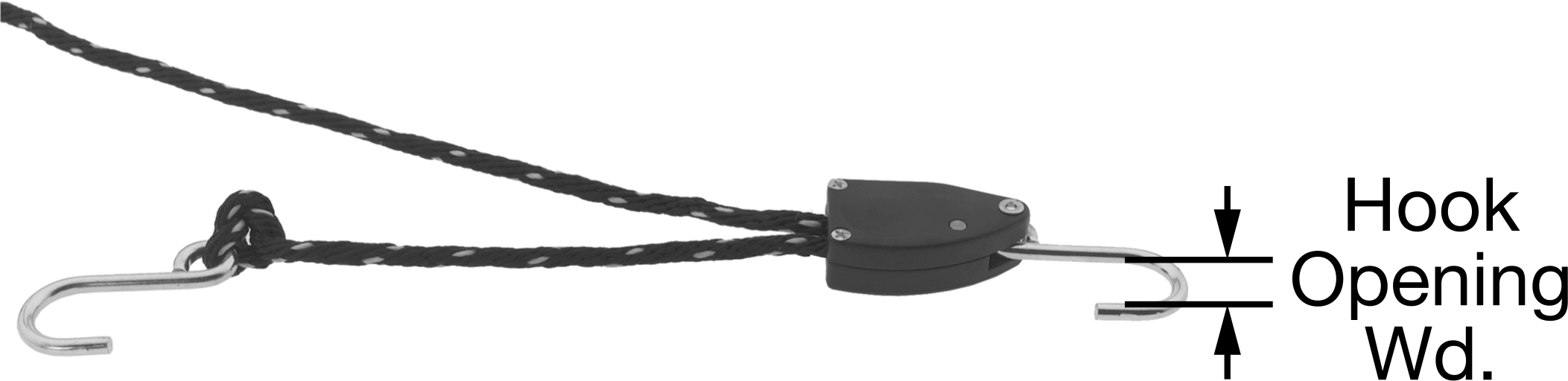Quick-Tight Sabitleme Halatı, 0,250" Halat Çapı, 10 Fit Maksimum Uzunluk