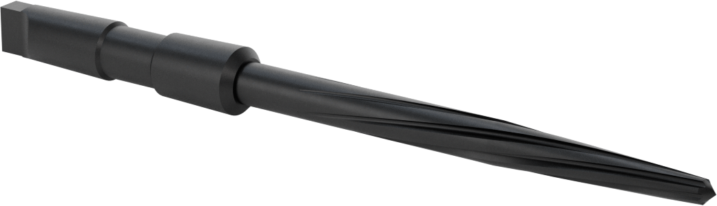 Delik Hizalama için Morse Konik Şaftlı Rayba, 0,4375“ x 0,2500” Rayba Çapı, 4-3/8" Yiv Uzunluğu