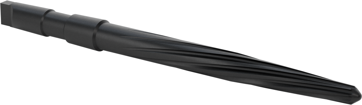 Delik Hizalama için Morse Konik Şaftlı Rayba, 0,8125“ x 0,5000” Rayba Çapı, 7-3/8" Yiv Uzunluğu