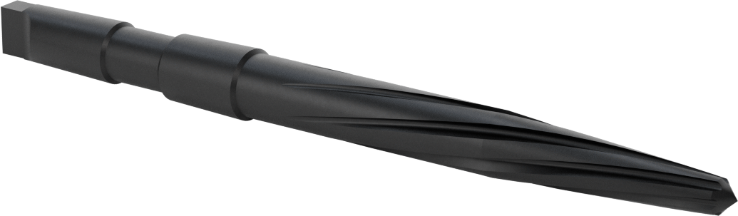 Delik Hizalama için Morse Konik Şaftlı Rayba, 0,6250“ x 0,3438” Rayba Çapı, 4-1/2" Yiv Uzunluğu