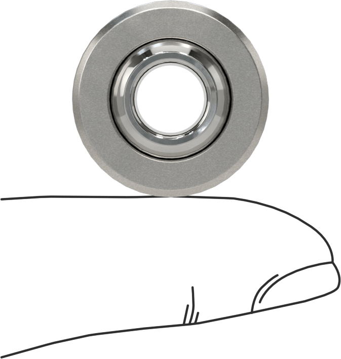 Döner Eklem, Açık, 8 mm ID, 22 mm OD
