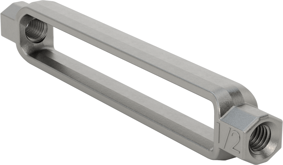 Çelik Gerdirme - Kaldırma Amaçlı Değildir, Sadece Gövde, 1/2"-13 Diş Boyutu, 6" Maksimum Ayar