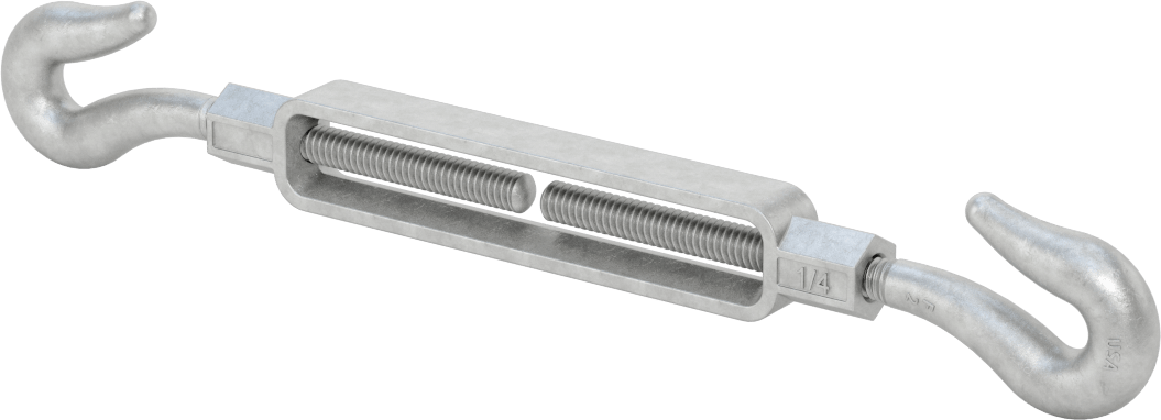 Dövme Galvanizli Çelik Gerdirme - Kaldırma Amaçlı Değildir, Kancadan Kancaya, 400 lbs. Kapasite, 8-1/2" Geri Çekilmiş Uzunluk