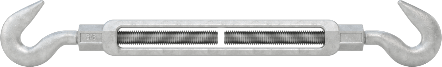 Dövme Galvanizli Çelik Gerdirme - Kaldırma Amaçlı Değildir, Kancadan Kancaya, 2250 lb Kapasite, 19-1/4 inç Geri Çekilmiş Uzunluk
