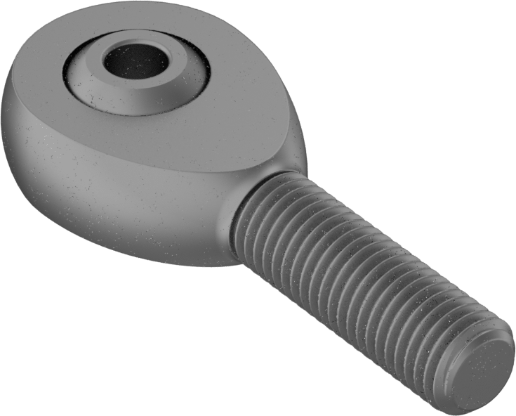 Mil. Spec. Küresel Mafsal Çubuk Ucu, Büyük Boy Şaft, 3/16" ID, 5/16"-24 Diş, Sağ El