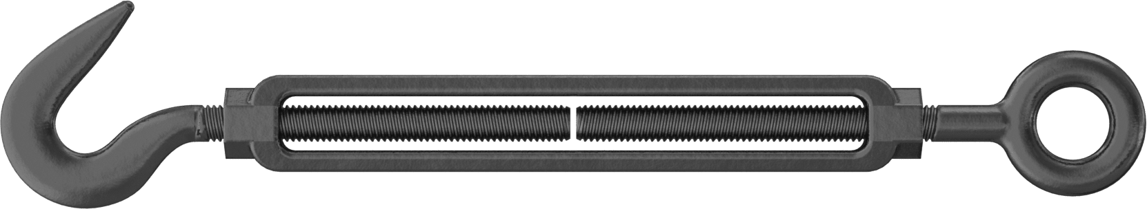 Dövme Galvanizli Çelik Gerdirme - Kaldırma Amaçlı Değildir, Kanca-Göz, 1000 lbs. Kapasite, 11-3/4" Geri Çekilmiş Uzunluk