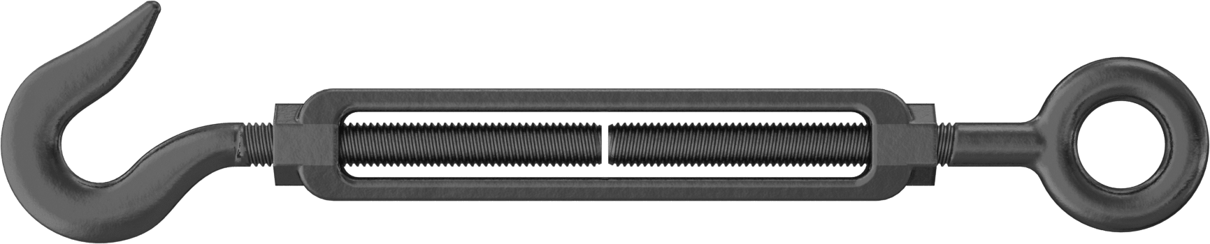 Dövme Galvanizli Çelik Gerdirme - Kaldırma Amaçlı Değildir, Kanca-Göz, 1500 lbs. Kapasite, 13-3/4" Geri Çekilmiş Uzunluk