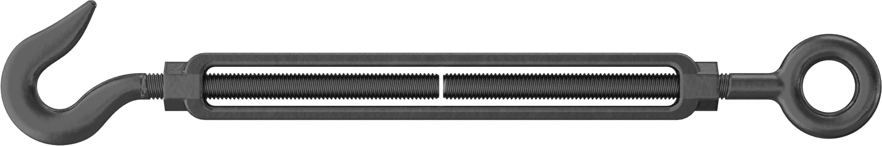 Dövme Galvanizli Çelik Gerdirme - Kaldırma Amaçlı Değildir, Kanca-Göz, 1500 lbs. Kapasite, 16-3/4" Geri Çekilmiş Uzunluk