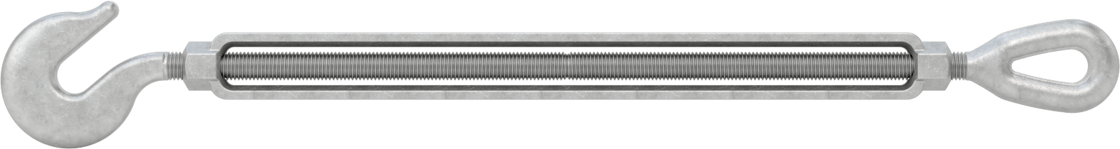 Dövme Galvanizli Çelik Gerdirme - Kaldırma Amaçlı Değildir, Kanca-Göz, 3000 lb. Kapasite, 29-1/2" Geri Çekilmiş Uzunluk