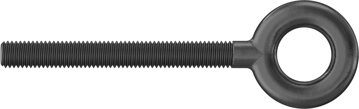 Dövme Galvanizli Çelik Gerdirme, Sadece Göz Bağlantı Parçası, 1/2"-13 Sol Dişli, 4-1/4" Diş Uzunluğu