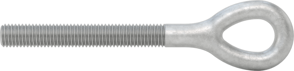 Dövme Galvanizli Çelik Gerdirme, Sadece Göz Bağlantı Parçası, 5/8"-11 Sağ Diş, 4-5/16" Diş Uzunluğu