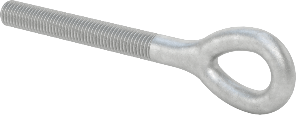 Dövme Galvanizli Çelik Gerdirme, Sadece Göz Bağlantı Parçası, 5/8"-11 Sol Dişli, 4-5/16" Toplam Uzunluk