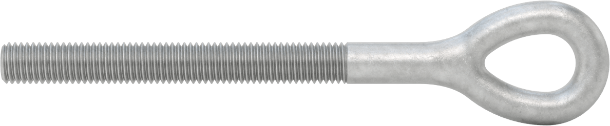 Dövme Galvanizli Çelik Gerdirme, Sadece Göz Bağlantı Parçası, 5/8"-11 Sağ Diş, 5-3/16" Diş Uzunluğu