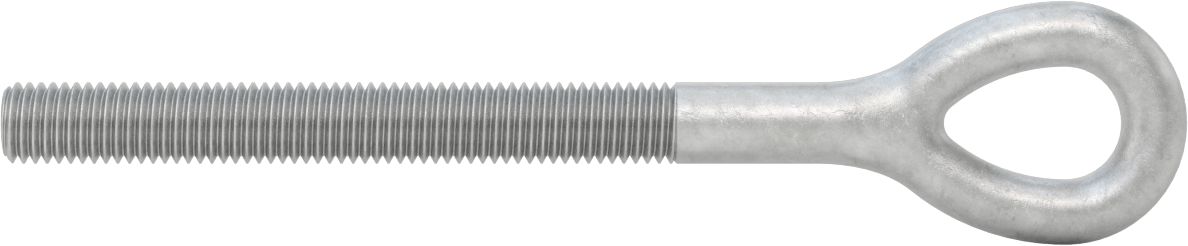 Dövme Galvanizli Çelik Gerdirme, Sadece Göz Bağlantı Parçası, 5/8"-11 Sol Dişli, 5-3/16" Diş Uzunluğu