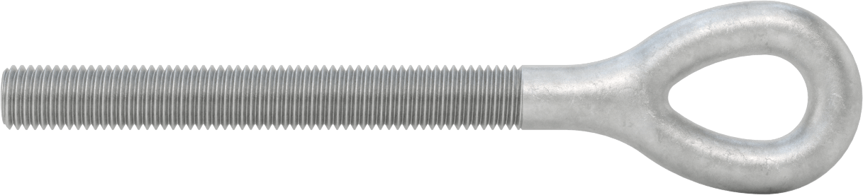 Dövme Galvanizli Çelik Gerdirme, Sadece Göz Bağlantı Parçası, 3/4"-10 Sol Diş, 6" Diş Uzunluğu
