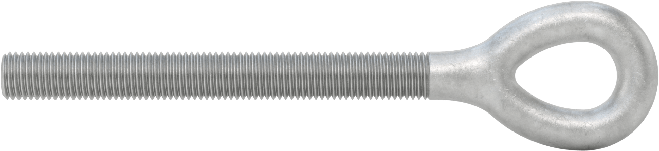 Dövme Galvanizli Çelik Gerdirme, Sadece Göz Uçlu Bağlantı Parçası, 7/8"-9 Sağ Diş, 7-13/16" Uzunluk