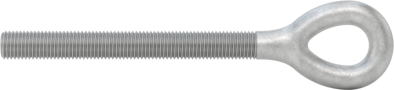 Dövme Galvanizli Çelik Gerdirme, Sadece Göz Uçlu Bağlantı Parçası, 7/8"-9 Sol Diş, 7-13/16" Uzunluk