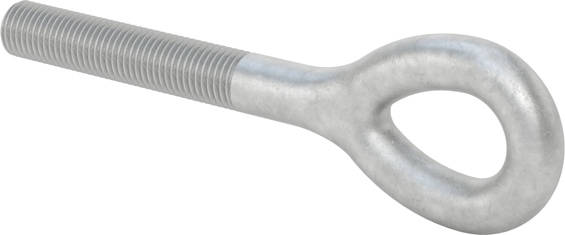 Dövme Galvanizli Çelik Gerdirme, Sadece Göz Uçlu Bağlantı Parçası, 1"-8 Sağ Dişli, 5" Diş Uzunluğu