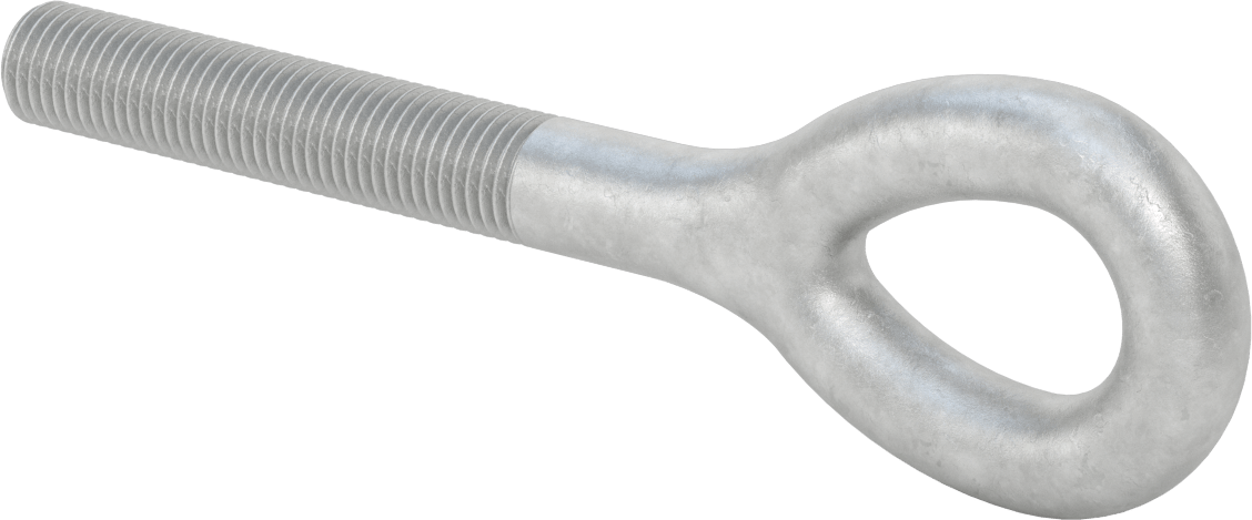 Dövme Galvanizli Çelik Gerdirme, Sadece Göz Uçlu Bağlantı Parçası, 1"-8 Sol Dişli, 5" Diş Uzunluğu