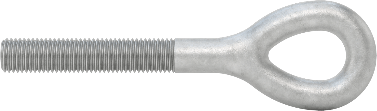 Dövme Galvanizli Çelik Gerdirme, Sadece Göz Uçlu Bağlantı Parçası, 1"-8 Sol Dişli, 5" Diş Uzunluğu